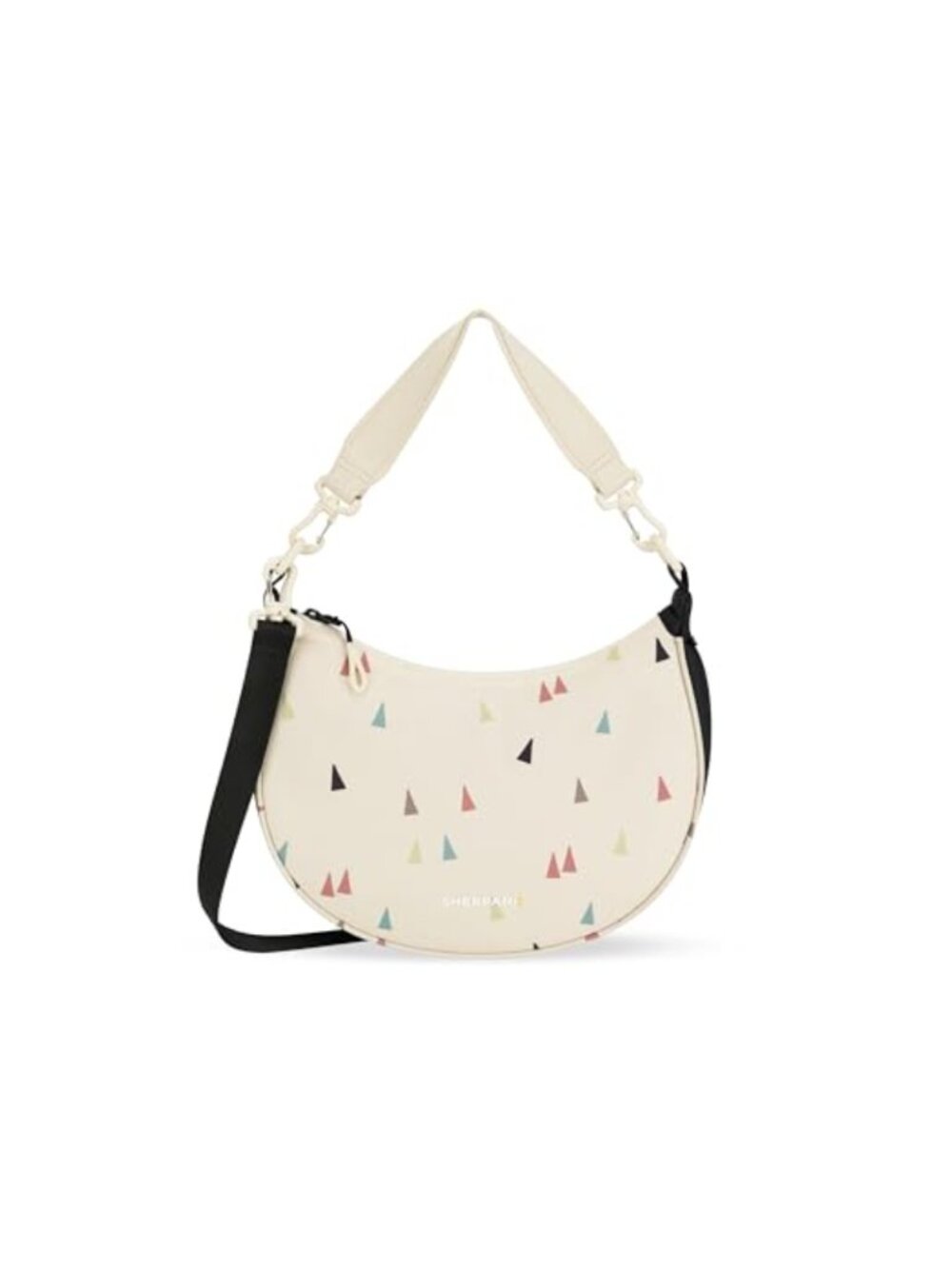 Vegan Recycled Nylon Crescent Crossbody Bag RFID Lightweight Hobo